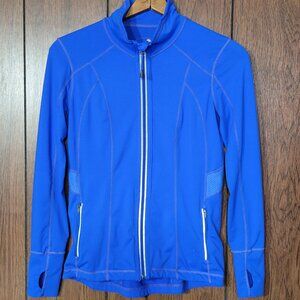 Tangerine Athletic Performance Jacket Full Zip Royal Blue Pockets Size Small S